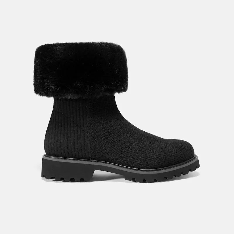 2-in-1 Detachable Wool Ankle Boots