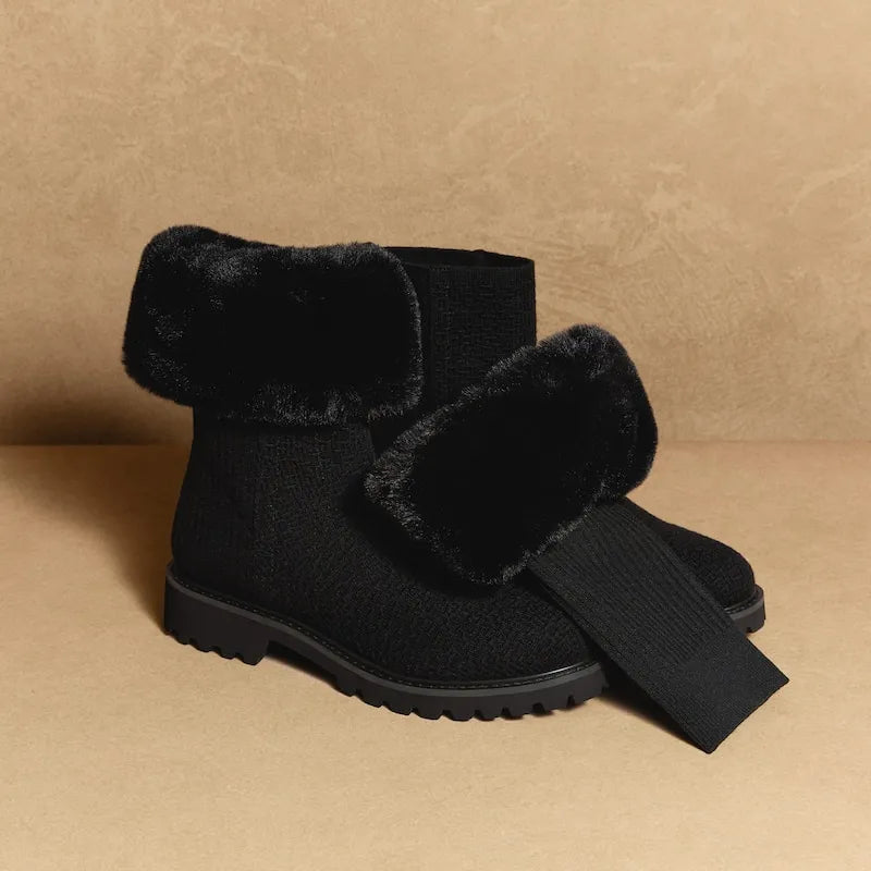 2-in-1 Detachable Wool Ankle Boots