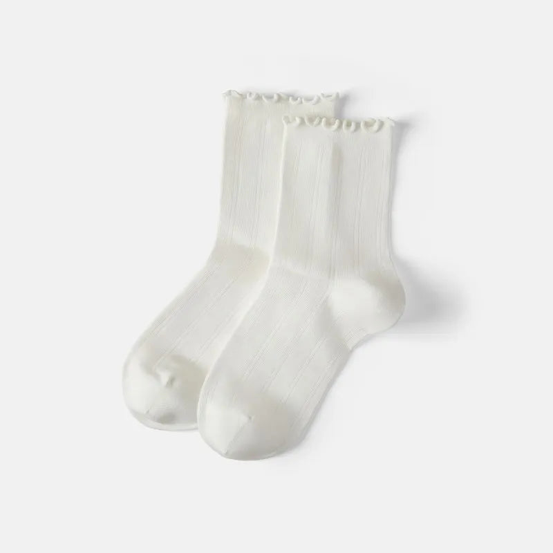 3-Pair Ruffle Crew Socks (Marion)