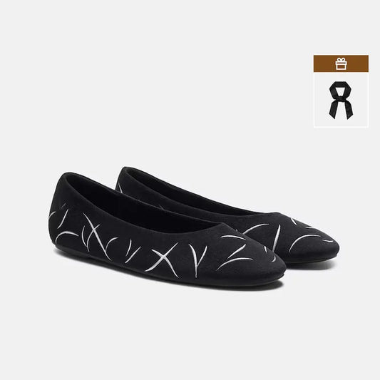 Limited Edition | Mini Square-Toe Velvet Flats (Jazura)