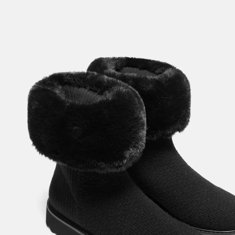 2-in-1 Detachable Wool Ankle Boots