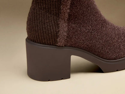 Square-Toe Block-Heel Knee-High Boots (Atria)