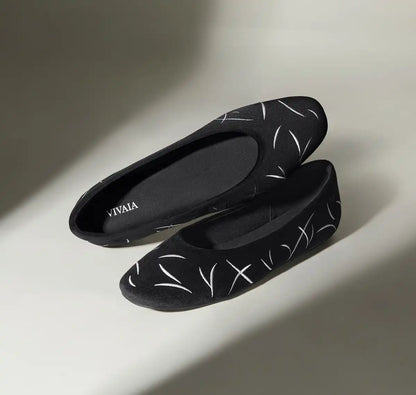 Mini Square-Toe Velvet Flats (Jazura)