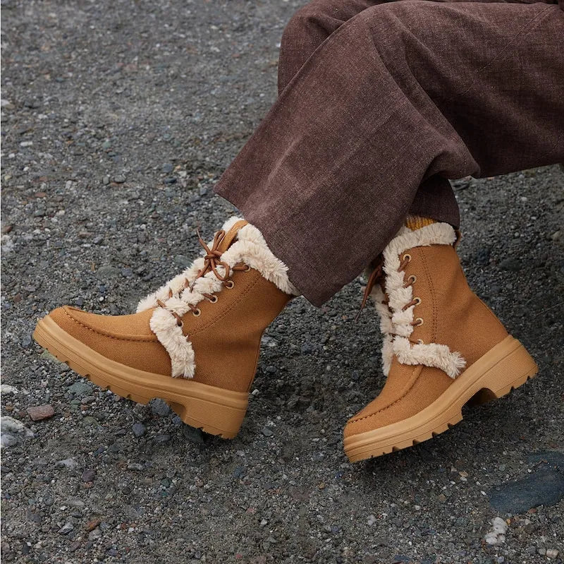Faux Fur Water-Repellent Lightweight Warm Boots (Terry)