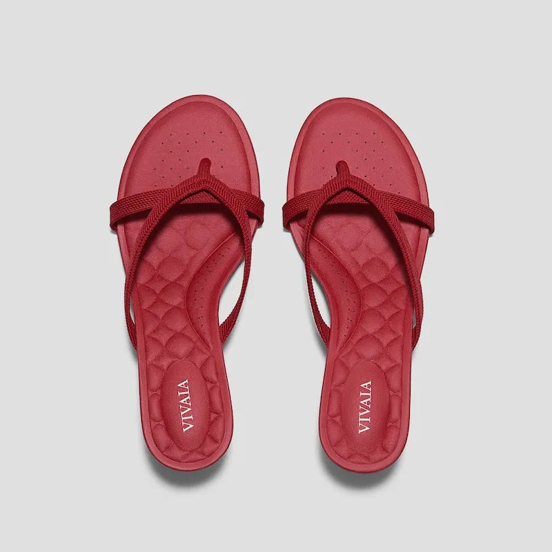 Round-Toe Kitten-Heel Sandals (Emeline)