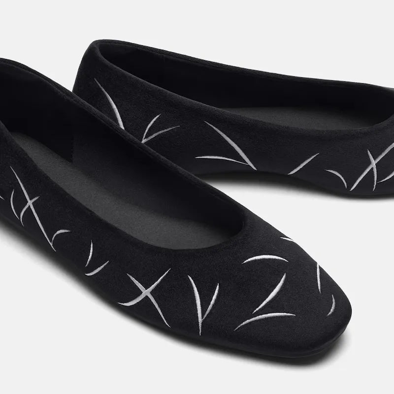 Limited Edition | Mini Square-Toe Velvet Flats (Jazura)