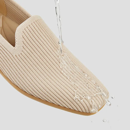 Water-Repellent Square-Toe Loafers (Samantha Walker)
