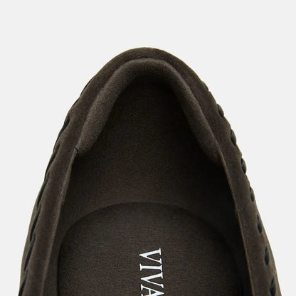 Velvet Whipstitched Flats (Mirit)