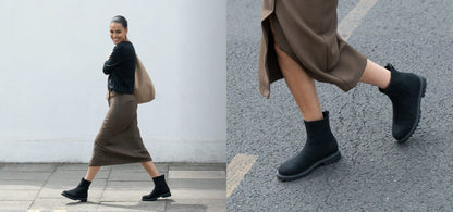2-in-1 Detachable Wool Ankle Boots