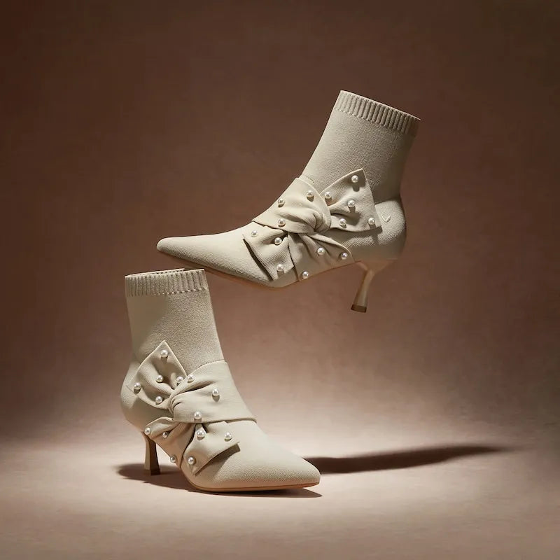 Pointed-Toe Ankle Heel Boots (Athena)