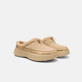 Round-Toe Fuzzy Platform Mules (Tobi)