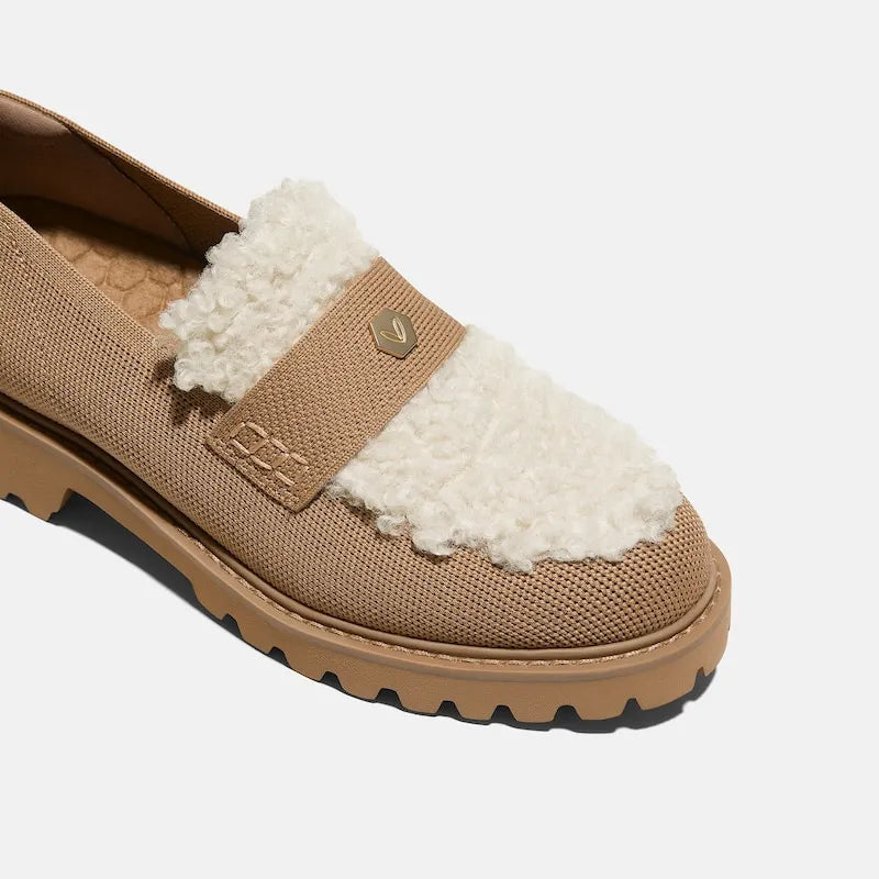 Round-Toe Chunky Heel Loafers (Franata)