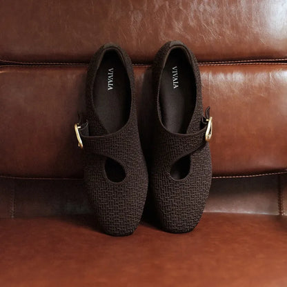 Mini Square-Toe Mary-Jane Flats (Jovin)