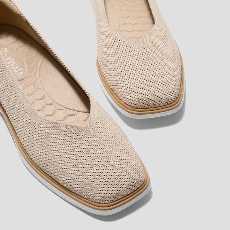 Square-Toe All-Day Standing Flats (Mabel)