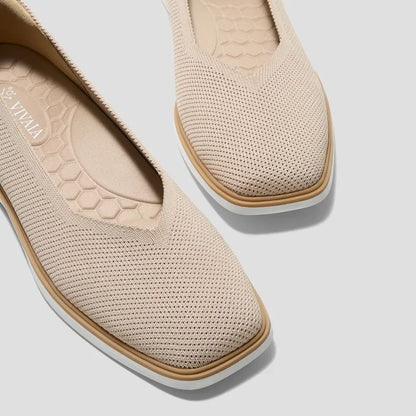 Square-Toe All-Day Standing Flats (Mabel)