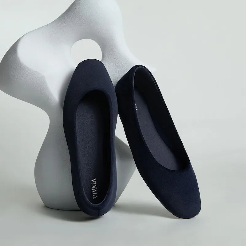 Mini Square-Toe Velvet Flats (Jazura)