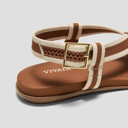 Square-Toe Slingback Toe Ring Sandals (Derorice)